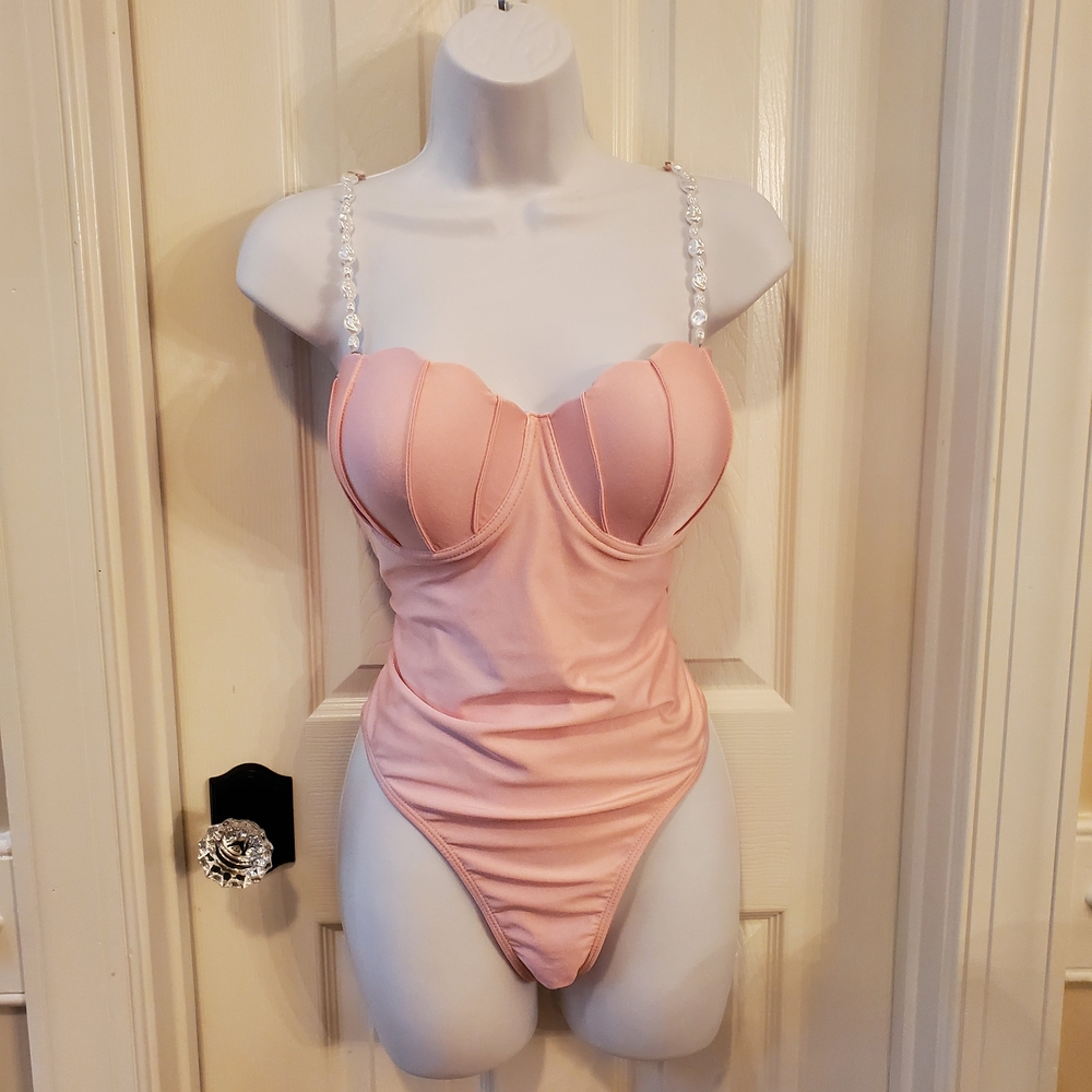 Elegant - Pink - Women's - Bathing Suit / Teddy Sz. XL